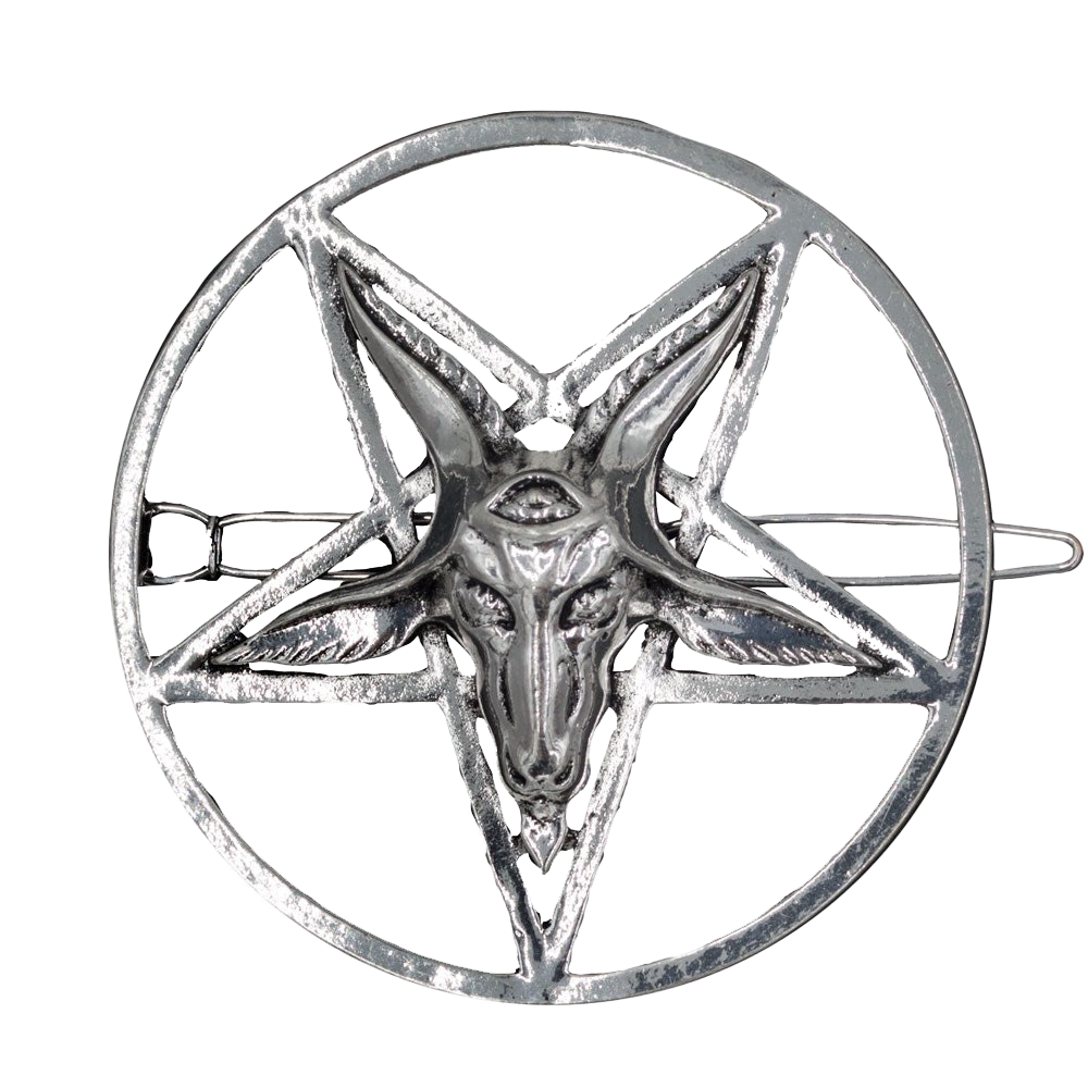 Baphomet Circle Hair Clip