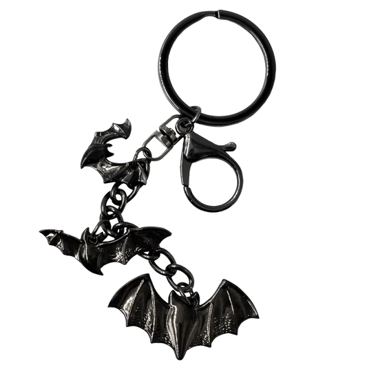 Flying Bats Charm Keychain