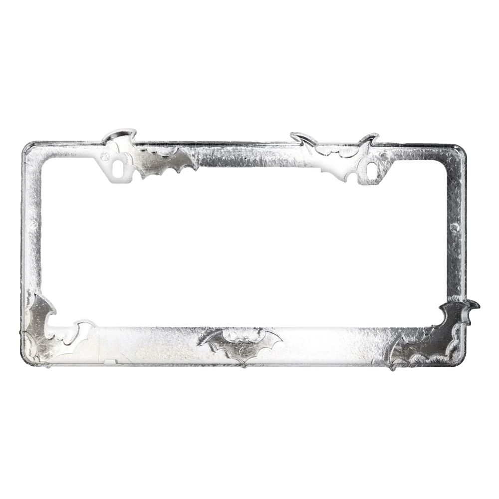 BAT LICENSE PLATE FRAME CHROME