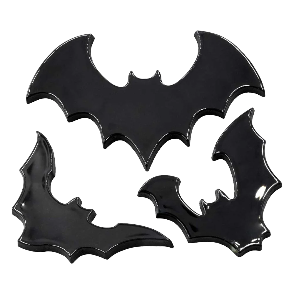 Flying Bat Set Black Stick On Emblem