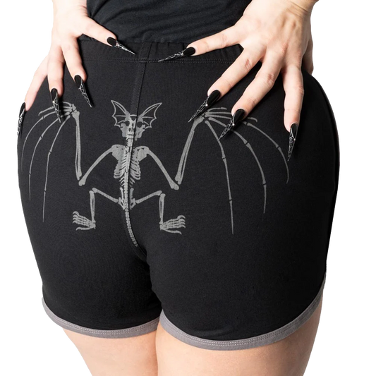 SKELLI BAT WOMENS BOOTY SHORTS