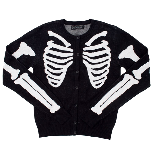 Skeleton Ribcage Bones Cardigan