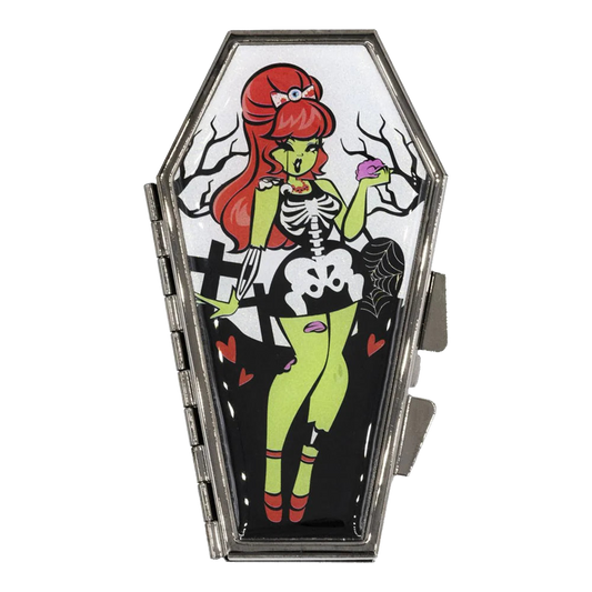 Zombie Girl Standing Coffin Compact