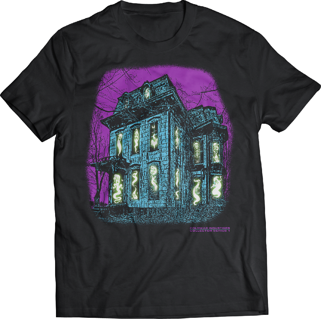 GLOWING GHOSTS HAUNTED HOUSE T-SHIRT