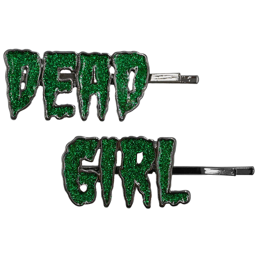 Dead Girl Text Hair Slides