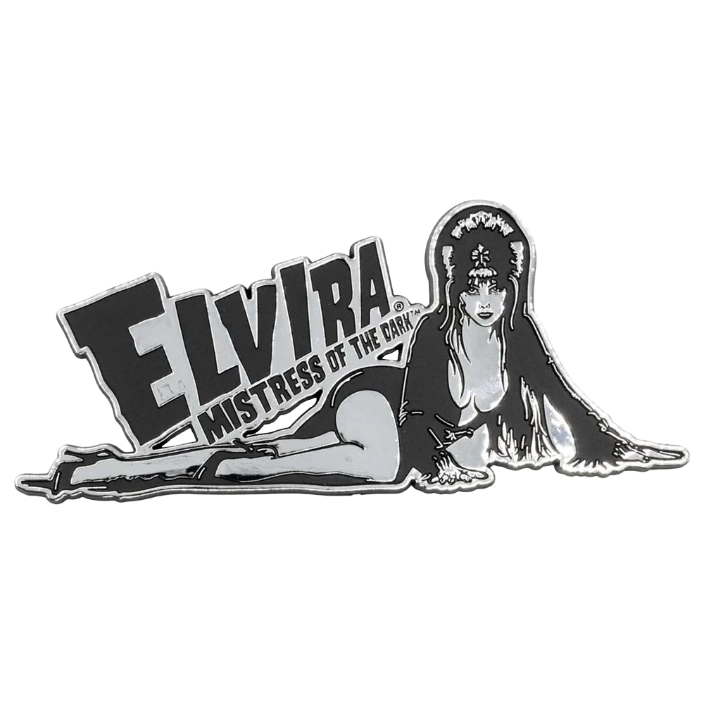 Elvira Laid Down Mega Chrome Stick On Emblem