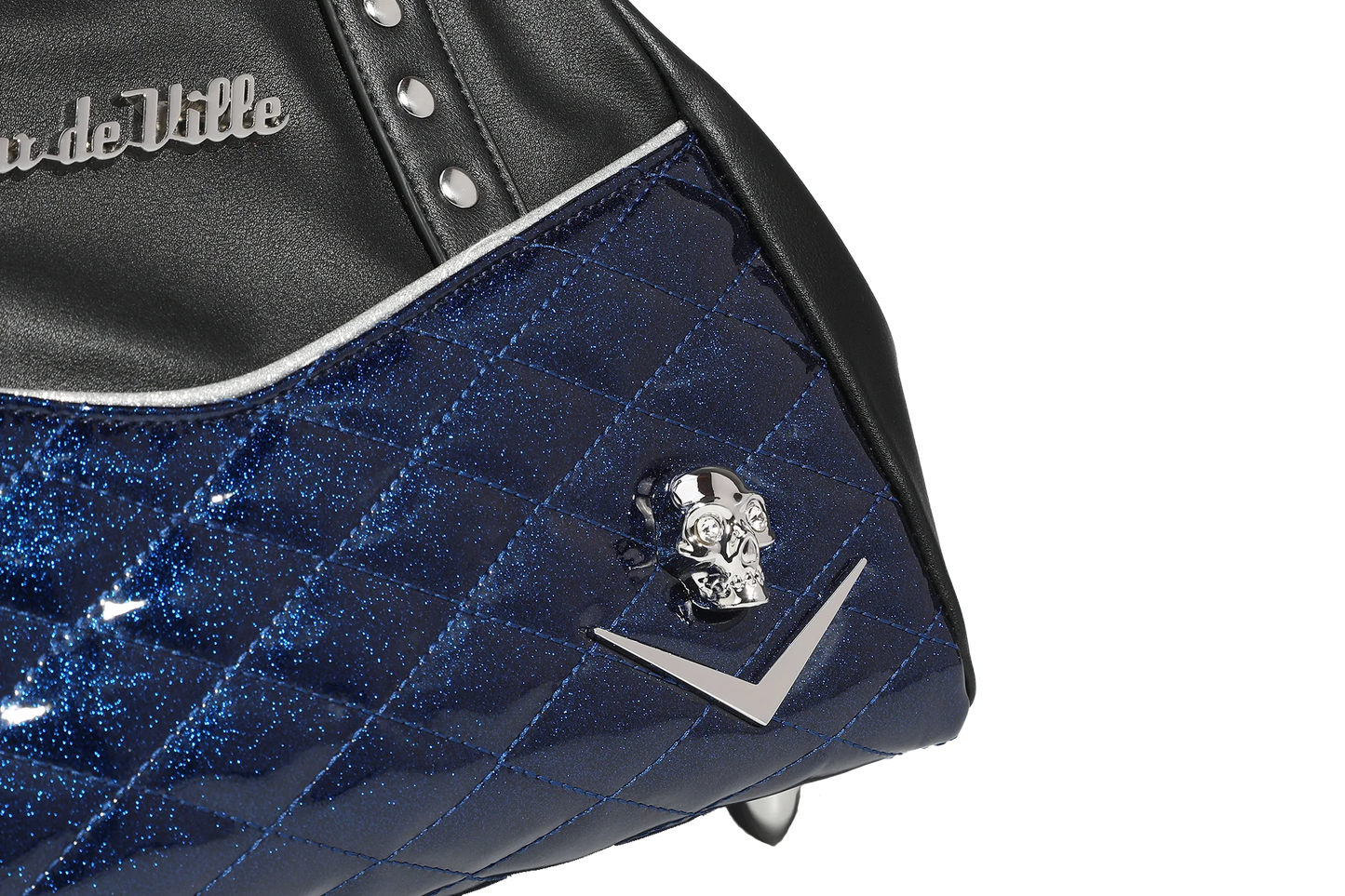 BLACK & ROYAL BLUE SPARKLE FEMME FATALE KISS LOCK