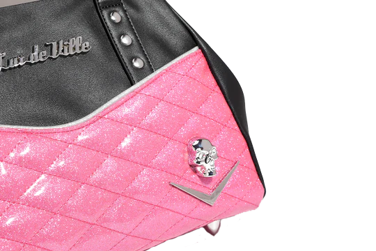 BLACK & WINKLE PINK SPARKLE FEMME FATALE KISS LOCK