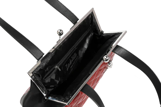 BLACK & RED RUM SPARKLE FEMME FATALE KISS LOCK