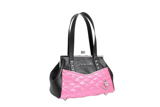 BLACK & WINKLE PINK SPARKLE FEMME FATALE KISS LOCK