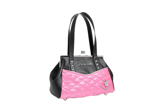 Black & Winkle Pink Sparkle Femme Fatale Kiss Lock