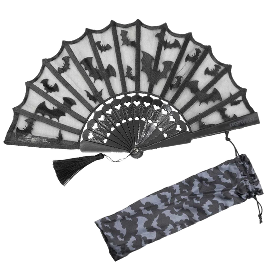 Bat Lace Hand Fan