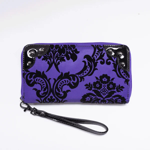 Violet Damask Wallet