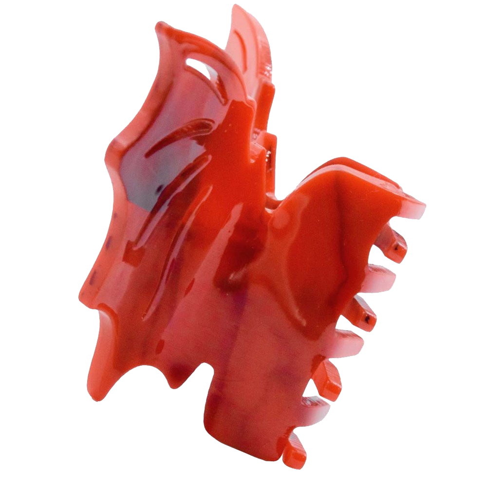 Bat Hair Claw Clip Red