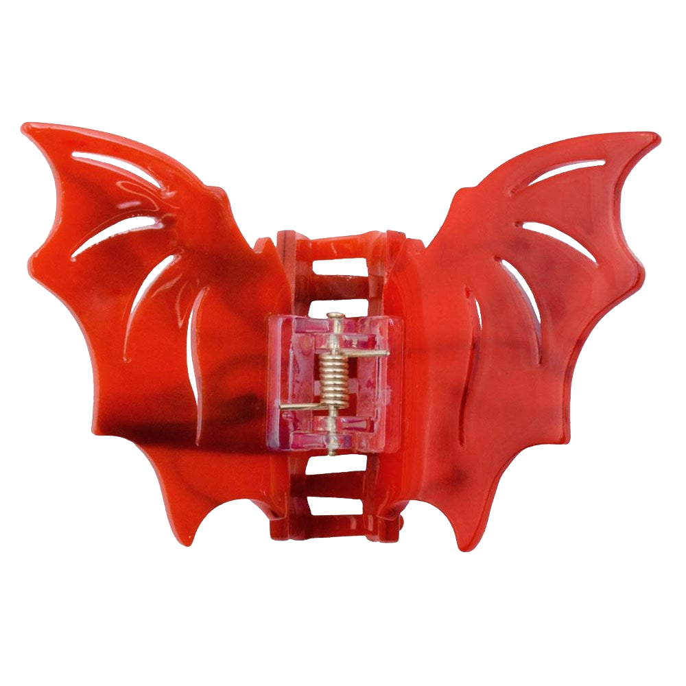 Bat Hair Claw Clip Red