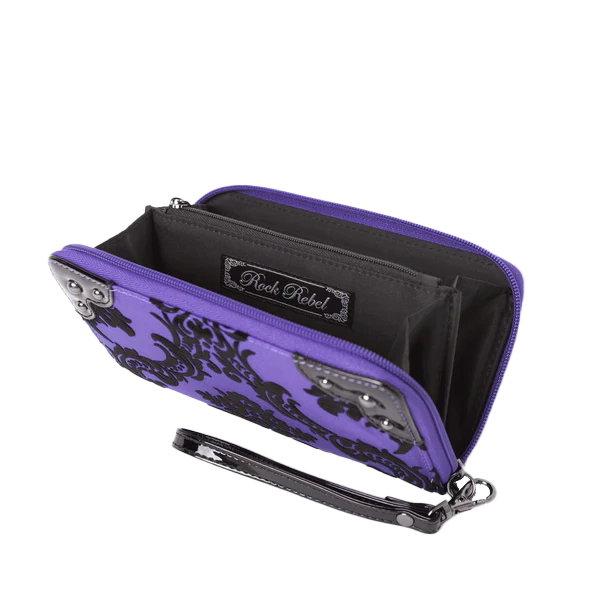 Violet Damask Wallet