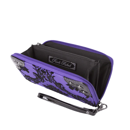 Violet Damask Wallet