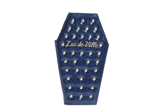 ROYAL BLUE STUDDED COFFIN WALLET