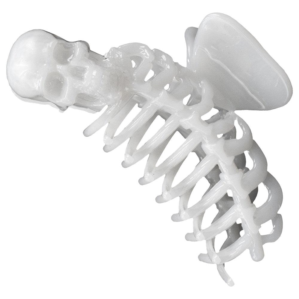 Skeleton Ribcage Hair Claw Clip Glow In The Dark