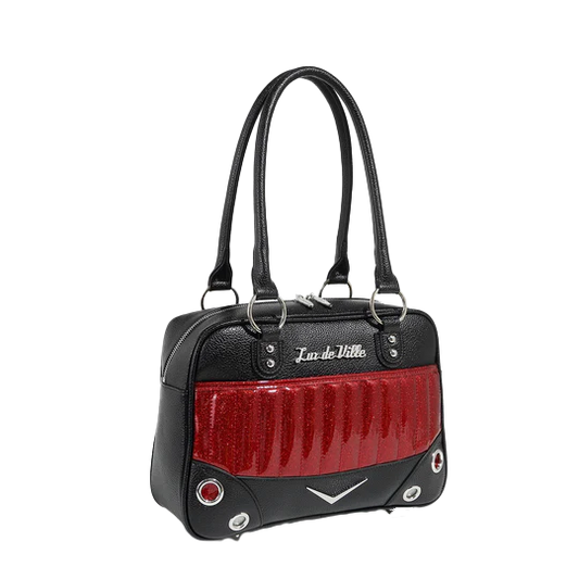 Black and Red Rum Sparkle Hotrod Tote medium