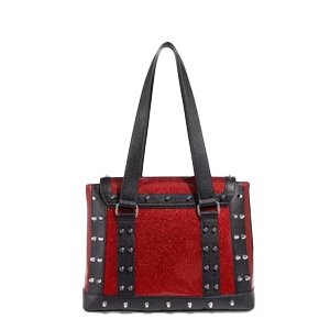 Black and Red Rum Sparkle Weekender Tote Medium