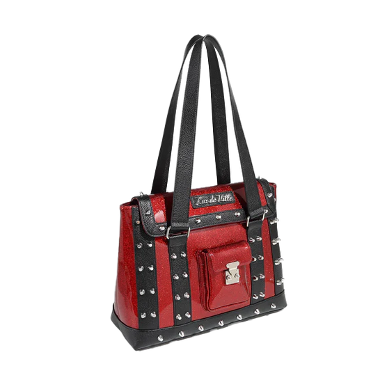 Black and Red Rum Sparkle Weekender Tote Medium