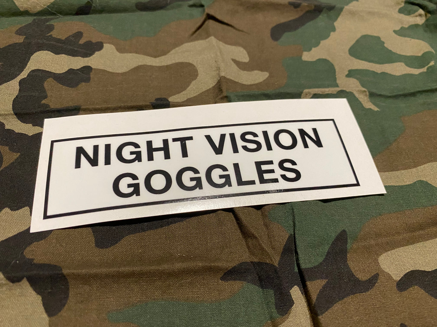 NIGHT VISION GOGGLES DECAL