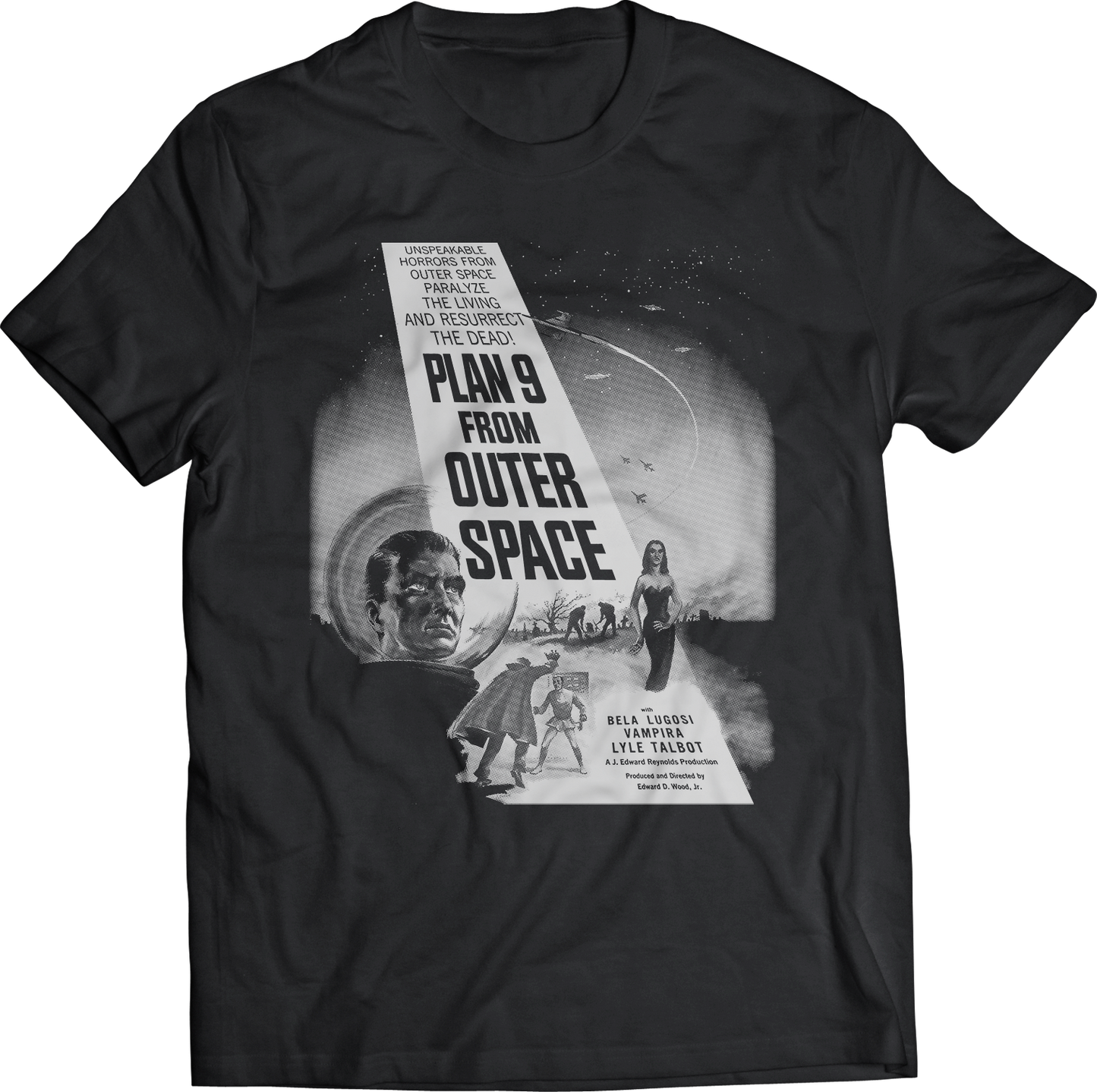 PLAN 9 FROM OUTER SPACE T-SHIRT (TWO SIDED)